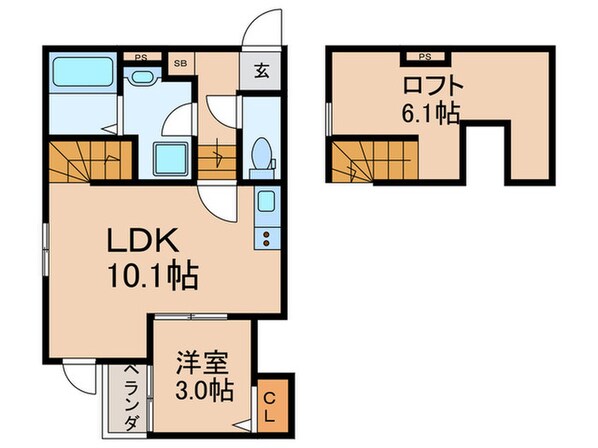 ポラリス小頭町の物件間取画像